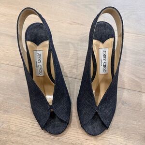 Jimmy Choo Shar 100, Indigo Size 38.5